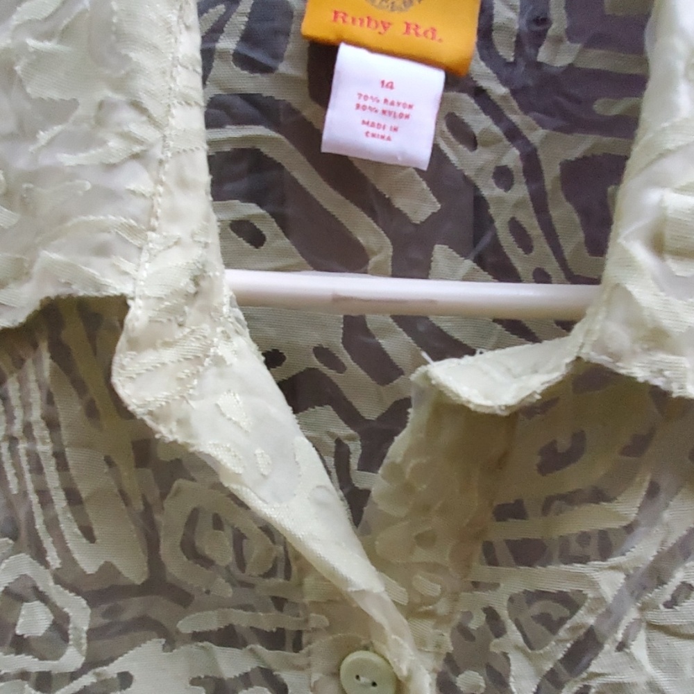 Ruby Rd. See thru Blouse - Picture 2 of 3